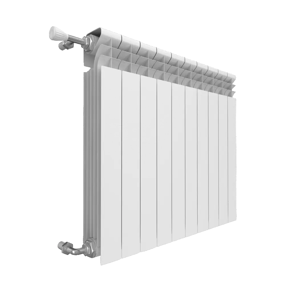 Isolated white panel radiator showing the heating appliance structure